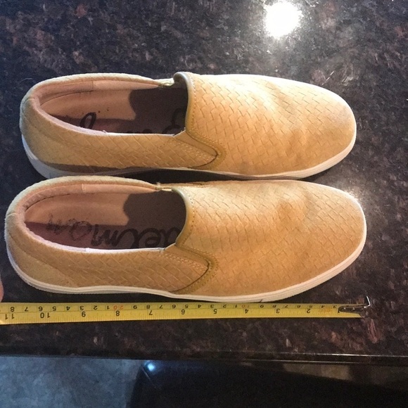 Sam Edelman Suede Woven Slip on Loafers Gold Sz 8. MS1355C - Picture 5 of 8